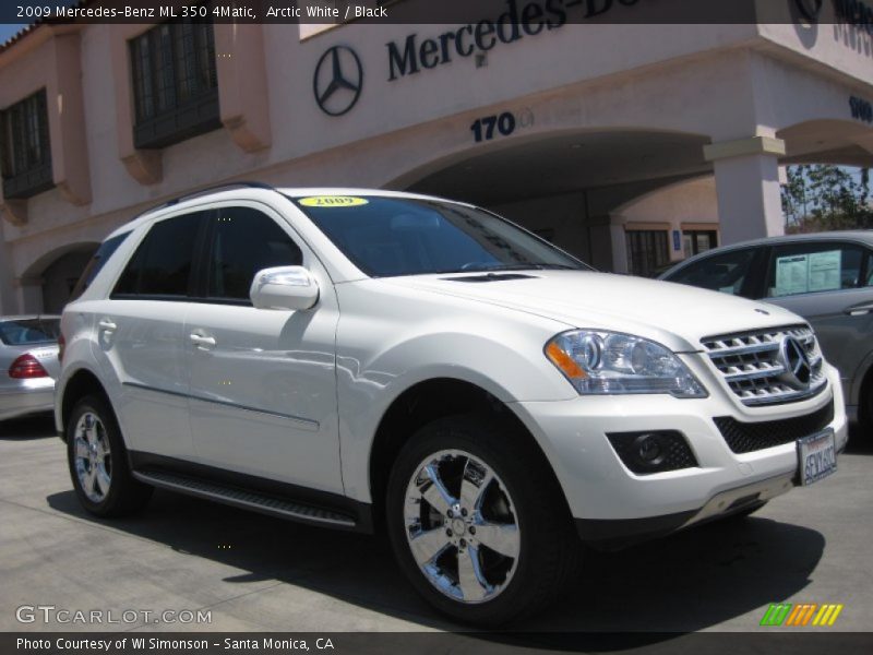 Arctic White / Black 2009 Mercedes-Benz ML 350 4Matic