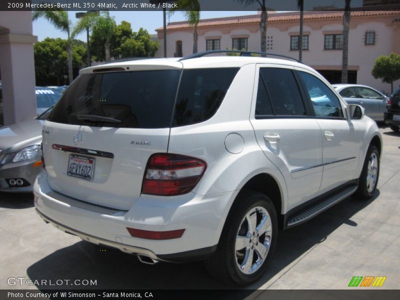 Arctic White / Black 2009 Mercedes-Benz ML 350 4Matic