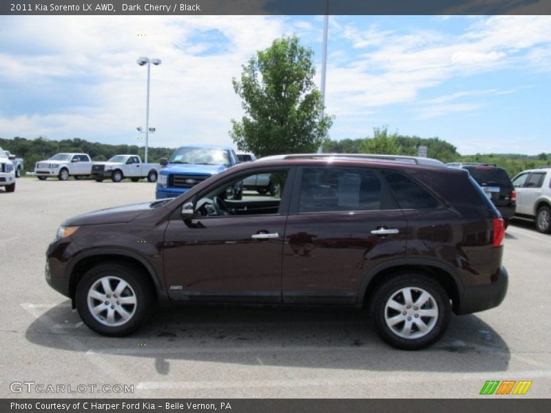 Dark Cherry / Black 2011 Kia Sorento LX AWD