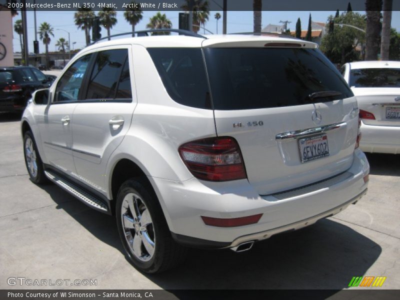 Arctic White / Black 2009 Mercedes-Benz ML 350 4Matic
