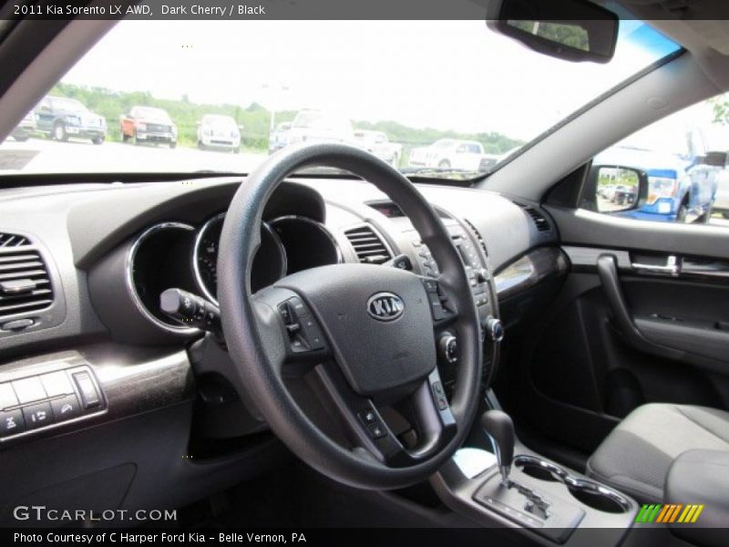 Dark Cherry / Black 2011 Kia Sorento LX AWD