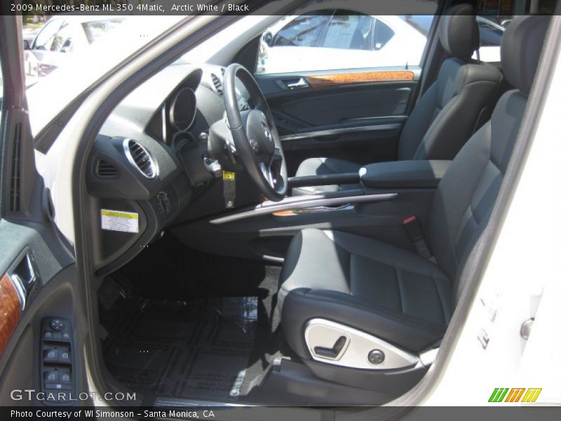 Arctic White / Black 2009 Mercedes-Benz ML 350 4Matic