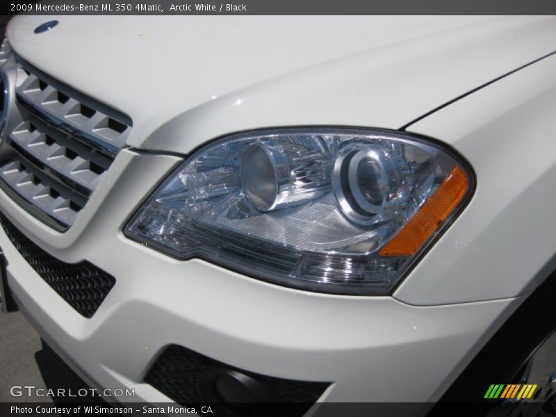 Arctic White / Black 2009 Mercedes-Benz ML 350 4Matic