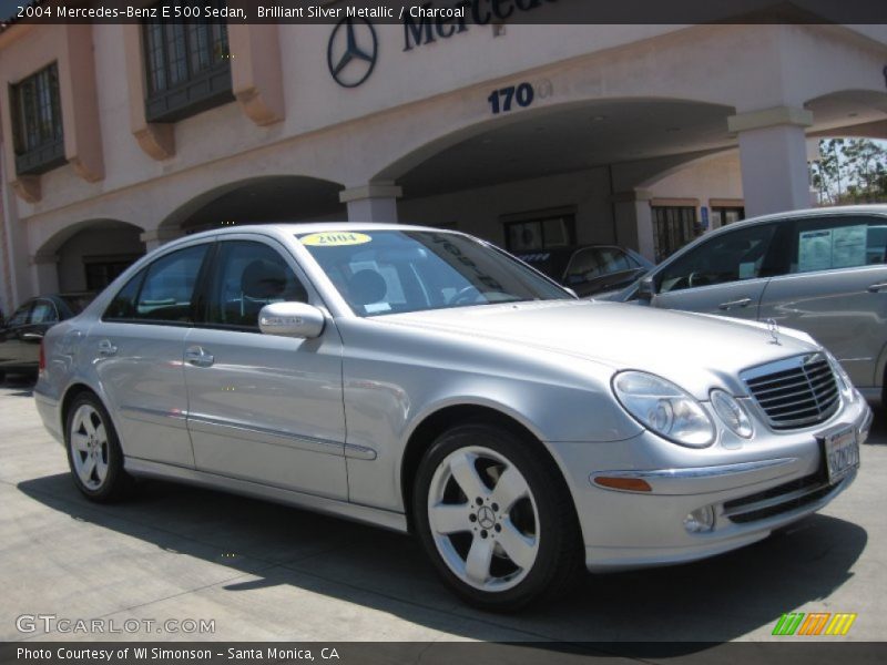 Brilliant Silver Metallic / Charcoal 2004 Mercedes-Benz E 500 Sedan