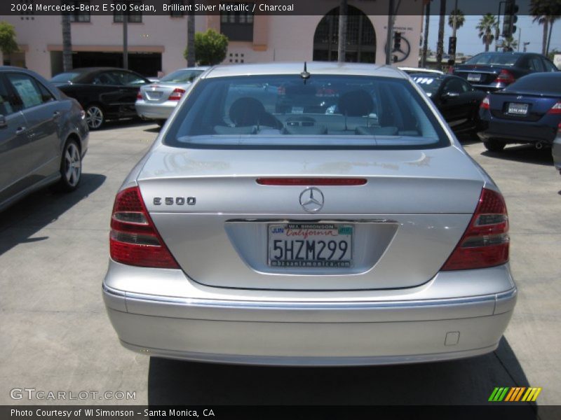 Brilliant Silver Metallic / Charcoal 2004 Mercedes-Benz E 500 Sedan