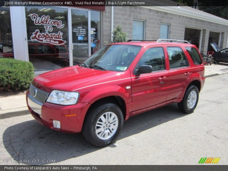 Vivid Red Metallic / Black/Light Parchment 2006 Mercury Mariner Convenience 4WD