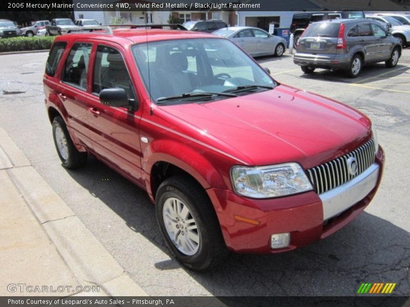 Vivid Red Metallic / Black/Light Parchment 2006 Mercury Mariner Convenience 4WD