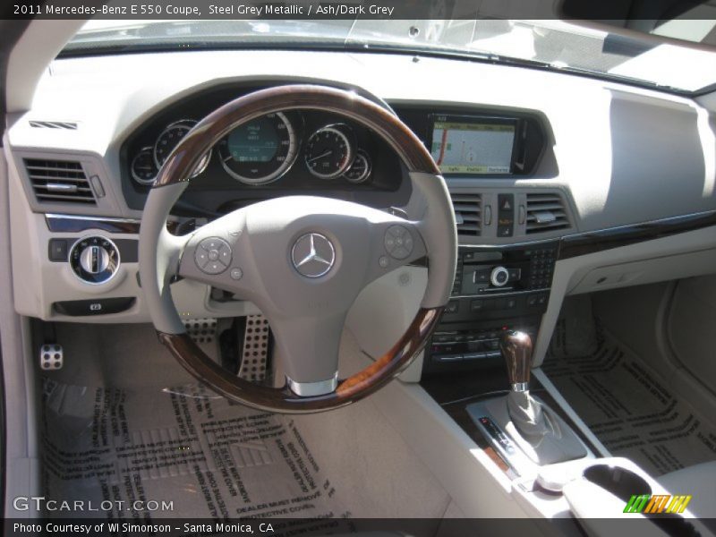 Steel Grey Metallic / Ash/Dark Grey 2011 Mercedes-Benz E 550 Coupe