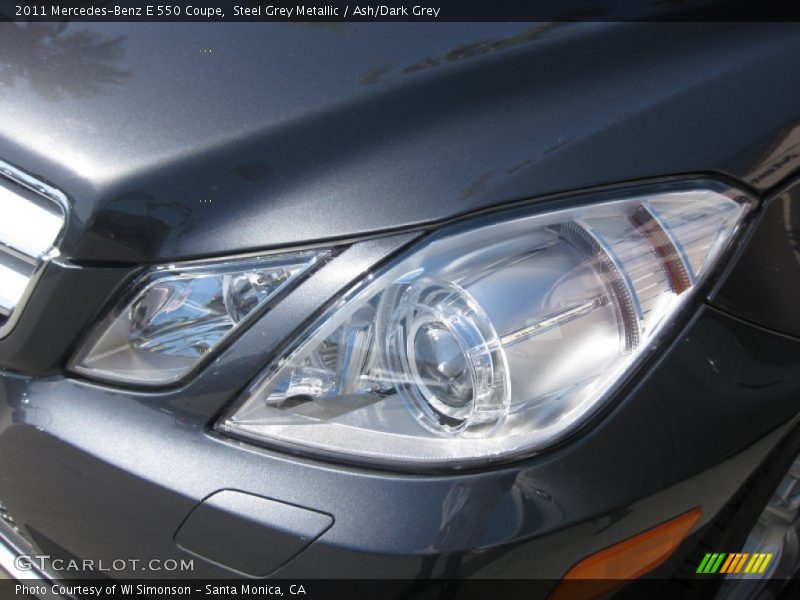Steel Grey Metallic / Ash/Dark Grey 2011 Mercedes-Benz E 550 Coupe