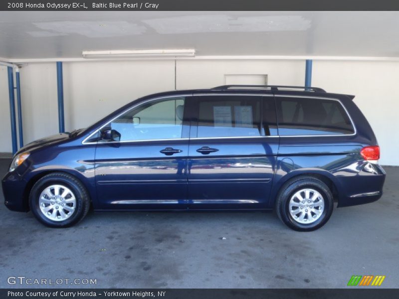 Baltic Blue Pearl / Gray 2008 Honda Odyssey EX-L