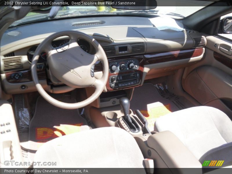 Deep Sapphire Blue Pearl / Sandstone 2002 Chrysler Sebring LXi Convertible