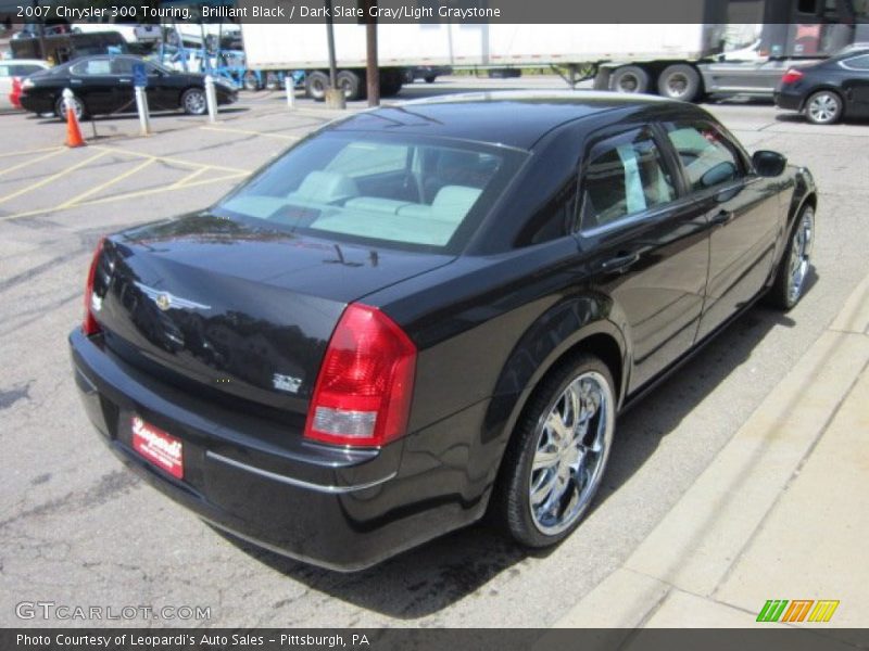 Brilliant Black / Dark Slate Gray/Light Graystone 2007 Chrysler 300 Touring
