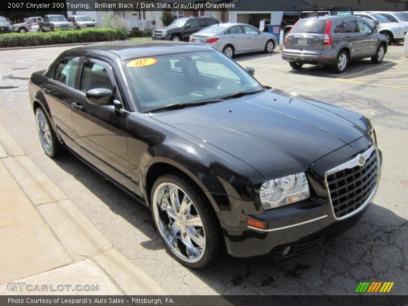 Brilliant Black / Dark Slate Gray/Light Graystone 2007 Chrysler 300 Touring