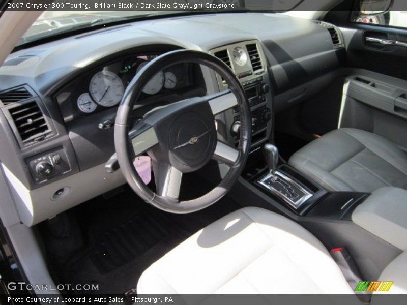 Brilliant Black / Dark Slate Gray/Light Graystone 2007 Chrysler 300 Touring