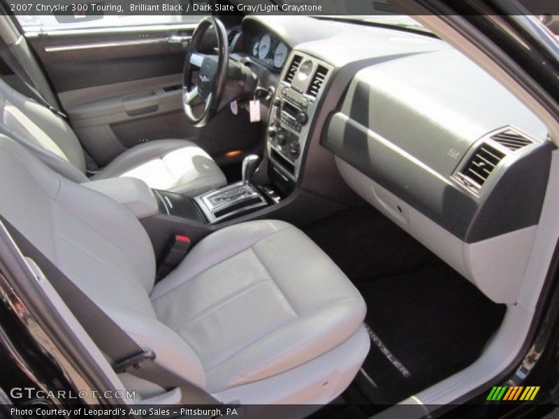 Brilliant Black / Dark Slate Gray/Light Graystone 2007 Chrysler 300 Touring