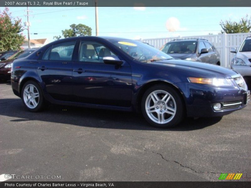 Royal Blue Pearl / Taupe 2007 Acura TL 3.2