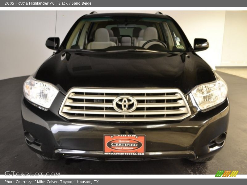 Black / Sand Beige 2009 Toyota Highlander V6