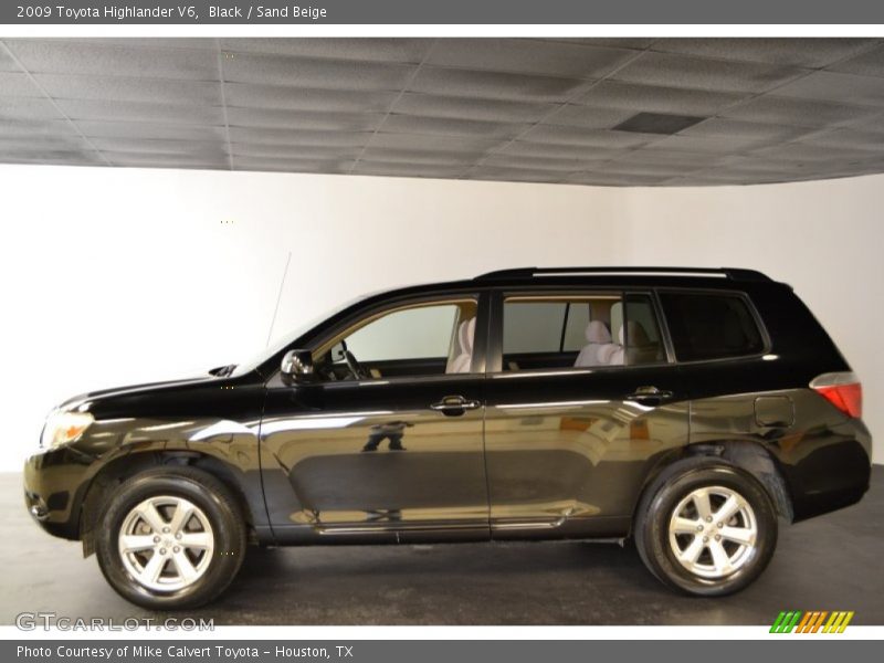 Black / Sand Beige 2009 Toyota Highlander V6