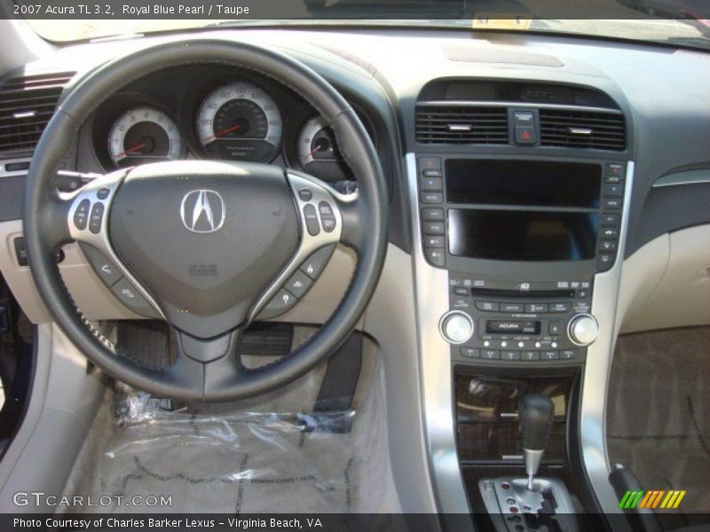 Royal Blue Pearl / Taupe 2007 Acura TL 3.2
