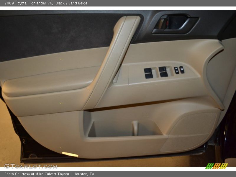 Black / Sand Beige 2009 Toyota Highlander V6