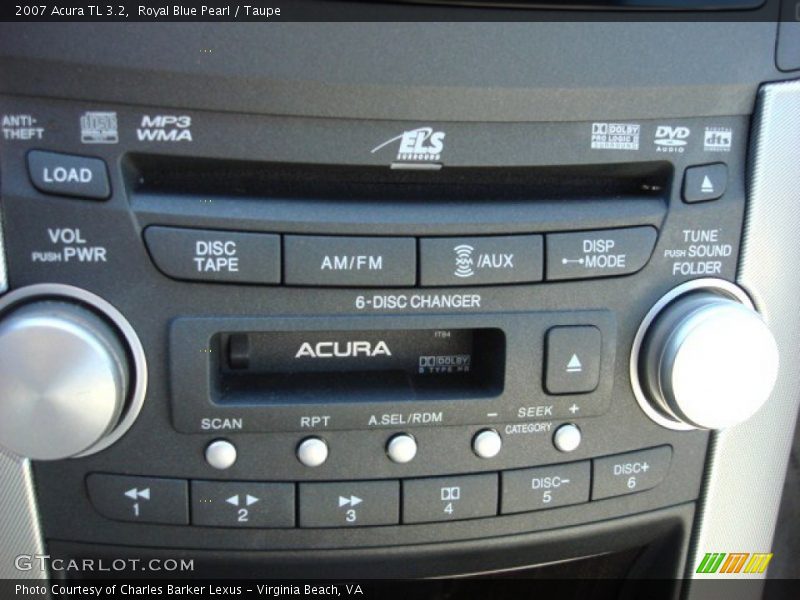 Royal Blue Pearl / Taupe 2007 Acura TL 3.2