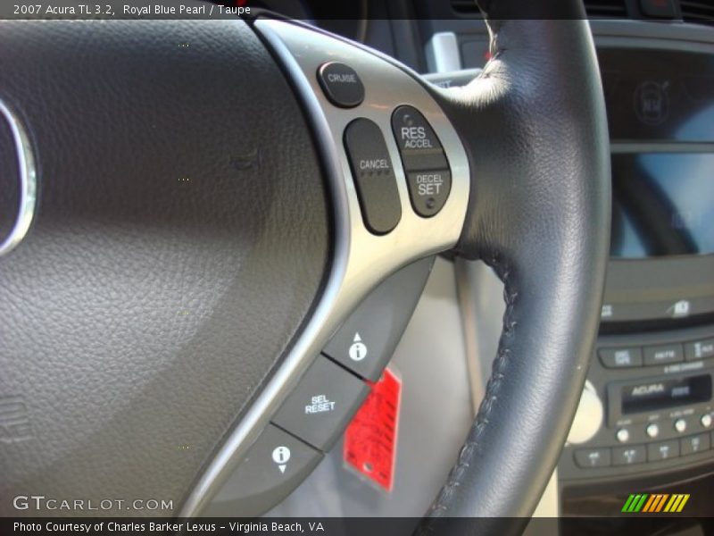 Royal Blue Pearl / Taupe 2007 Acura TL 3.2