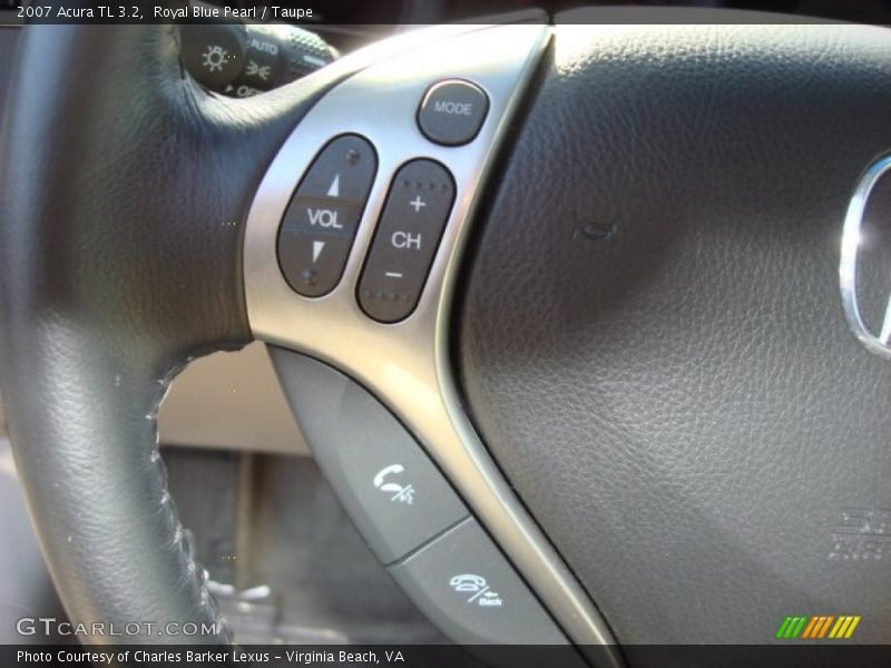 Royal Blue Pearl / Taupe 2007 Acura TL 3.2