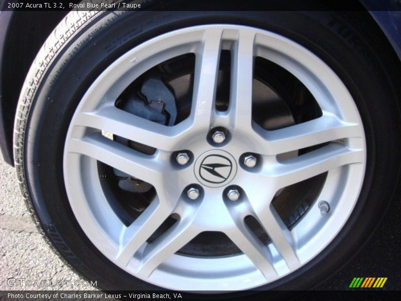 Royal Blue Pearl / Taupe 2007 Acura TL 3.2