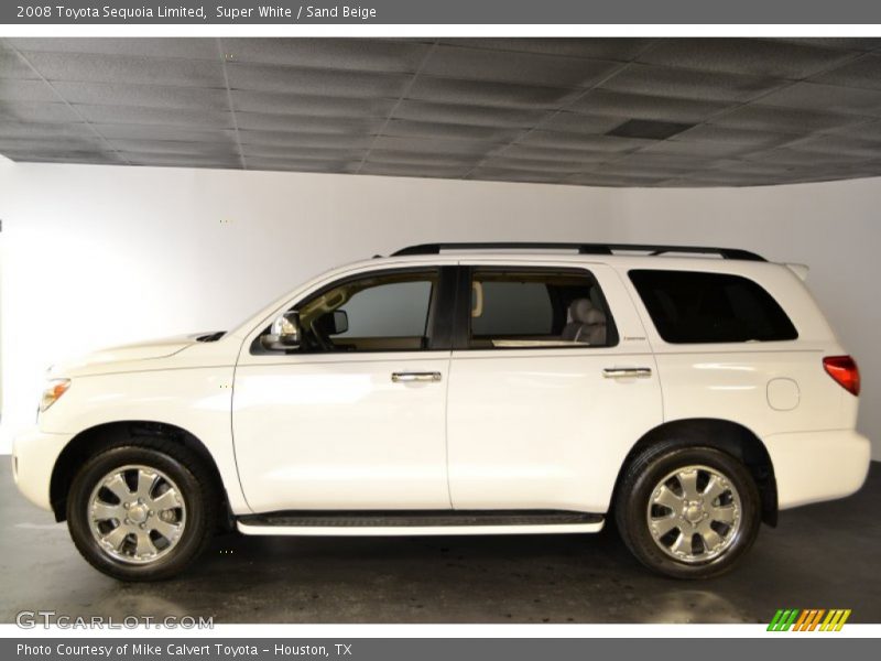 Super White / Sand Beige 2008 Toyota Sequoia Limited