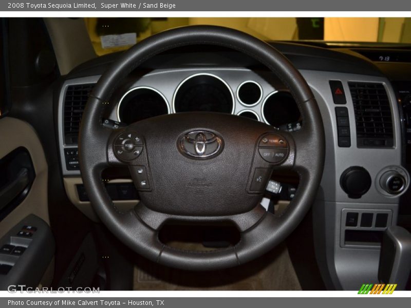 Super White / Sand Beige 2008 Toyota Sequoia Limited