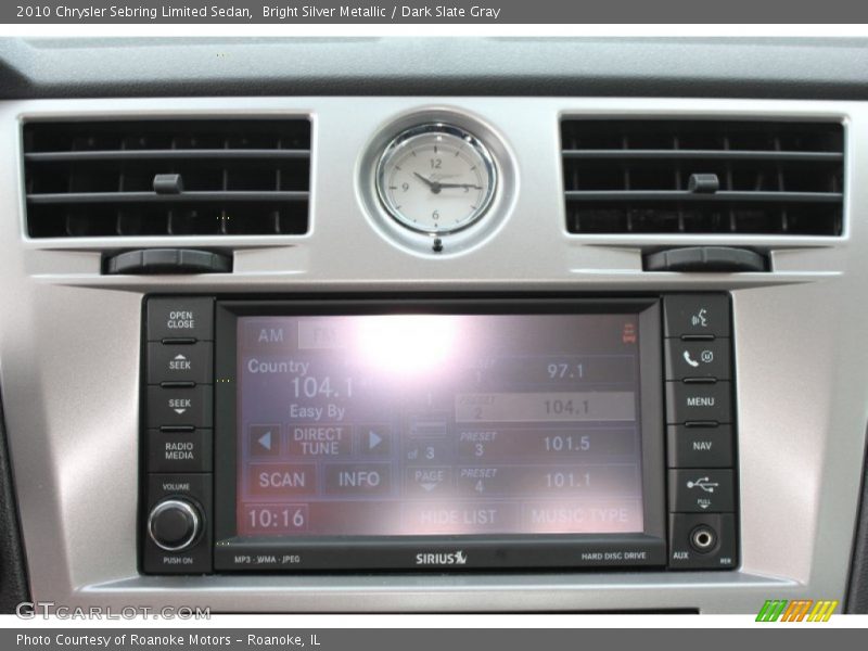Bright Silver Metallic / Dark Slate Gray 2010 Chrysler Sebring Limited Sedan