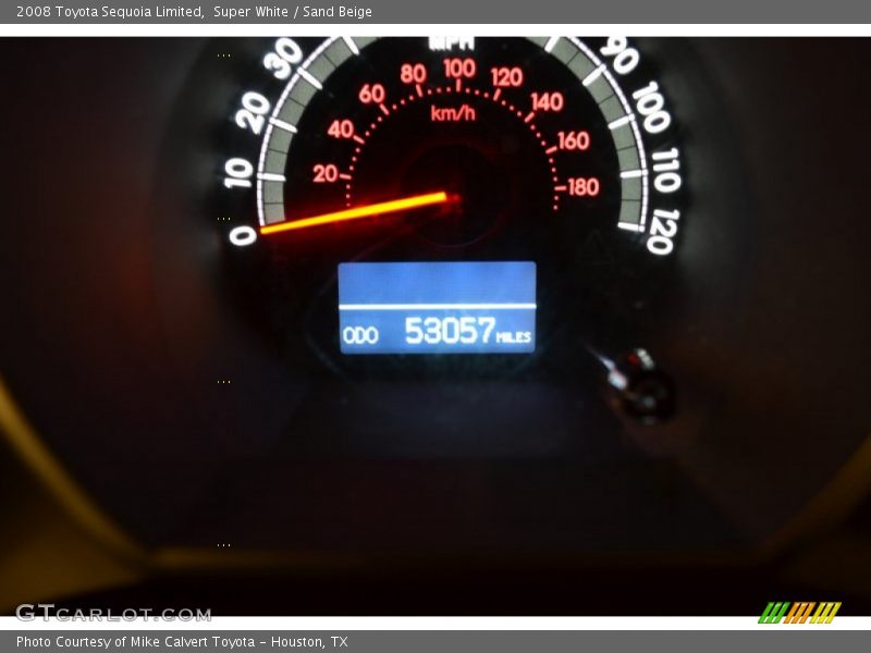 Super White / Sand Beige 2008 Toyota Sequoia Limited