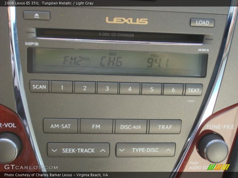 Tungsten Metallic / Light Gray 2008 Lexus ES 350