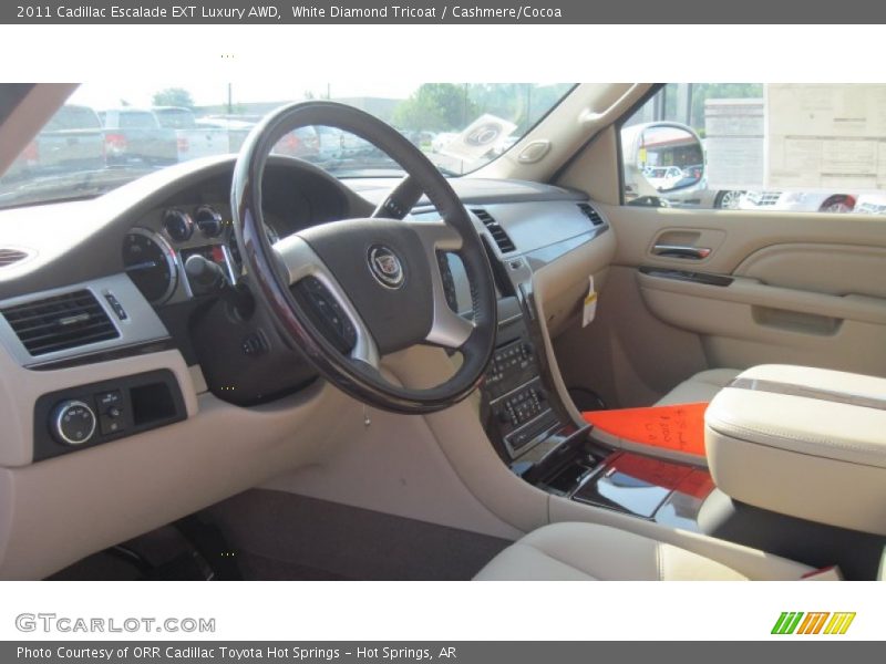 White Diamond Tricoat / Cashmere/Cocoa 2011 Cadillac Escalade EXT Luxury AWD
