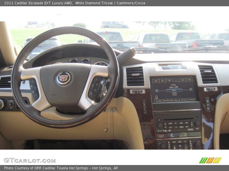 White Diamond Tricoat / Cashmere/Cocoa 2011 Cadillac Escalade EXT Luxury AWD