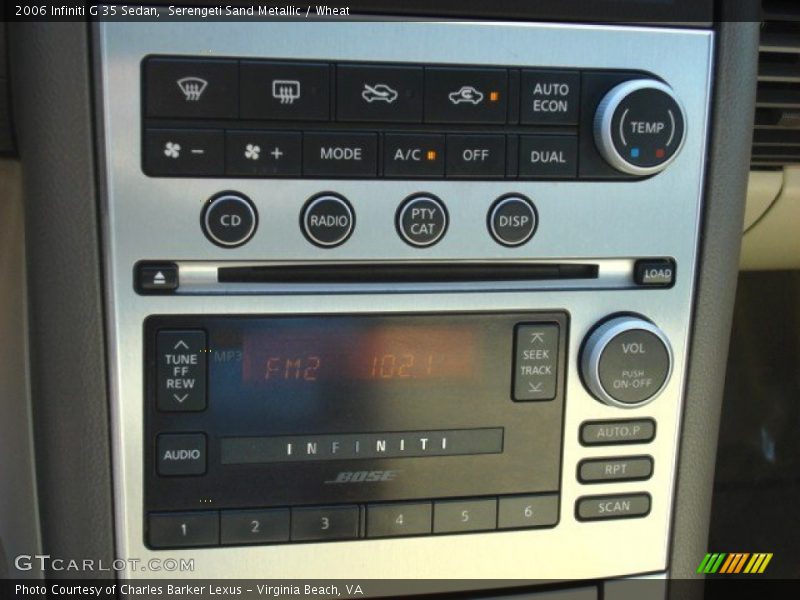 Serengeti Sand Metallic / Wheat 2006 Infiniti G 35 Sedan