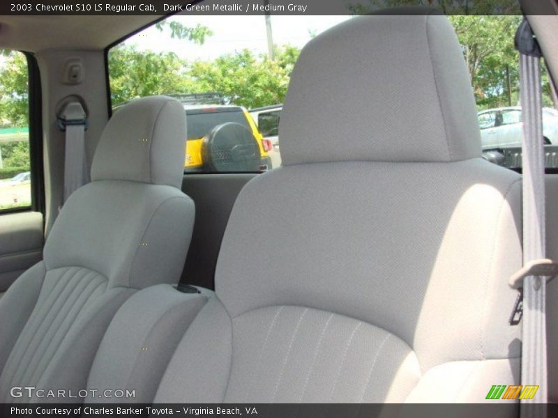 Dark Green Metallic / Medium Gray 2003 Chevrolet S10 LS Regular Cab