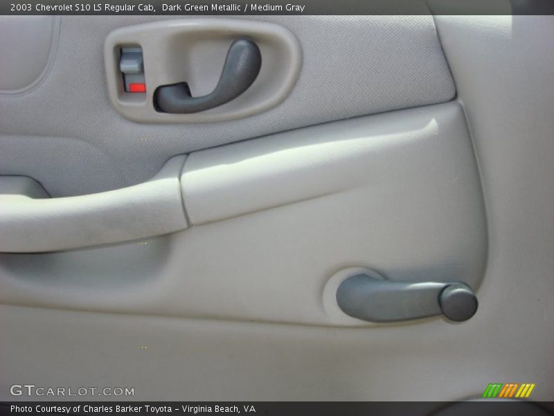 Dark Green Metallic / Medium Gray 2003 Chevrolet S10 LS Regular Cab