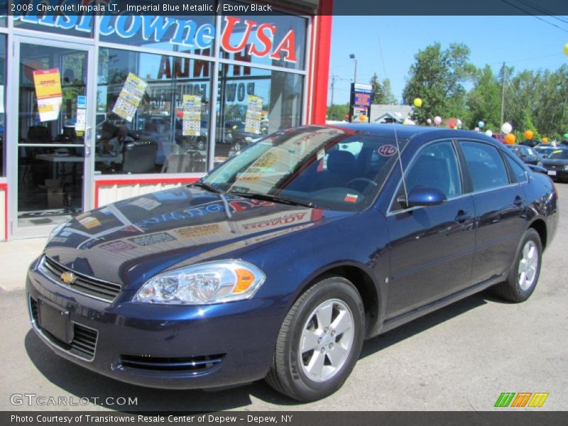 Imperial Blue Metallic / Ebony Black 2008 Chevrolet Impala LT