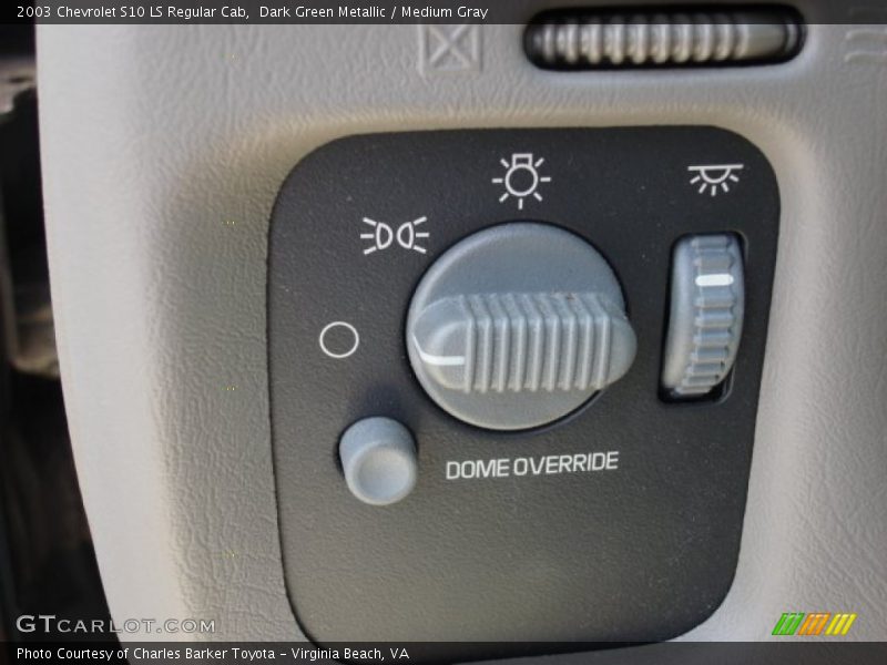 Dark Green Metallic / Medium Gray 2003 Chevrolet S10 LS Regular Cab