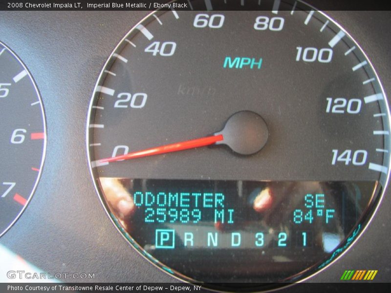 Imperial Blue Metallic / Ebony Black 2008 Chevrolet Impala LT