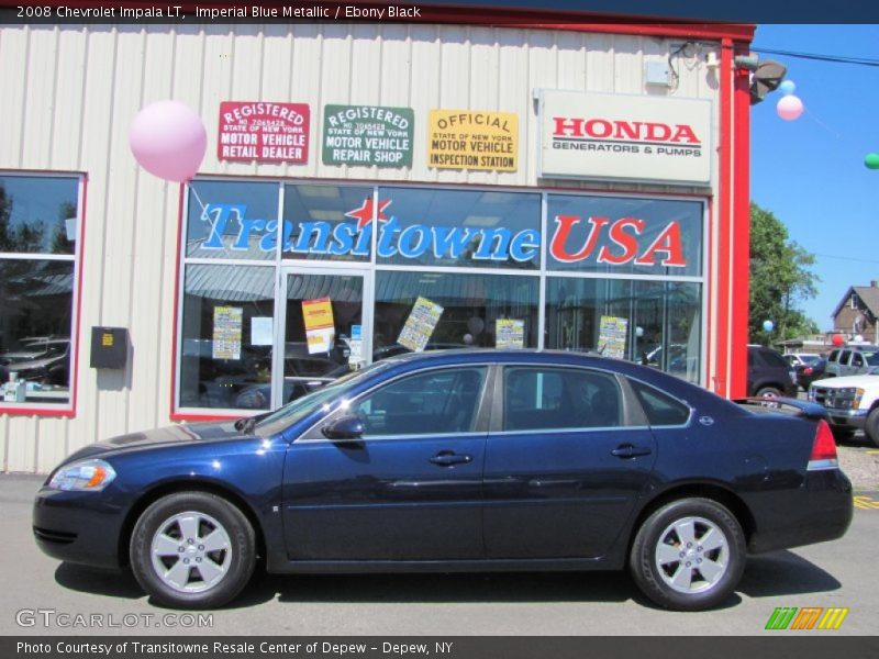 Imperial Blue Metallic / Ebony Black 2008 Chevrolet Impala LT