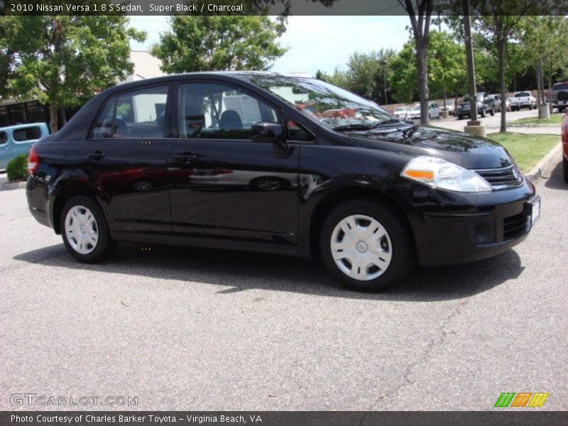 Super Black / Charcoal 2010 Nissan Versa 1.8 S Sedan