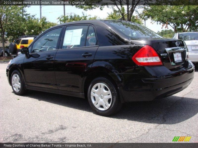 Super Black / Charcoal 2010 Nissan Versa 1.8 S Sedan