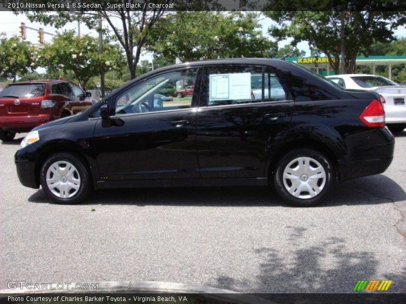 Super Black / Charcoal 2010 Nissan Versa 1.8 S Sedan