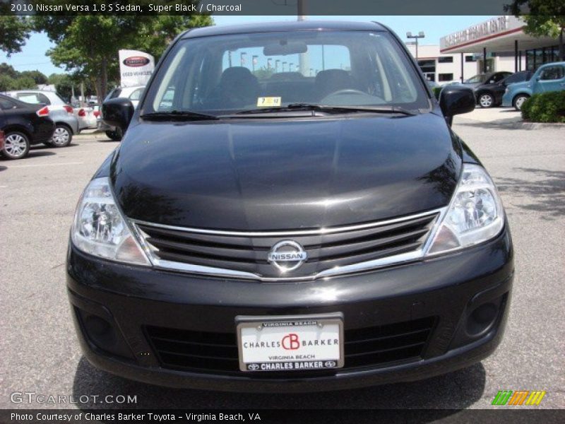 Super Black / Charcoal 2010 Nissan Versa 1.8 S Sedan