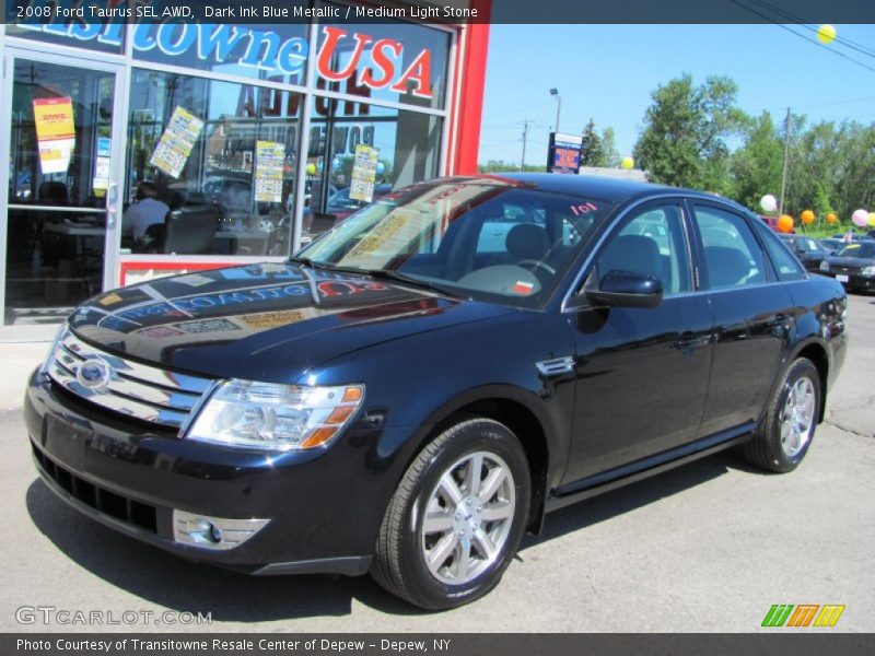 Dark Ink Blue Metallic / Medium Light Stone 2008 Ford Taurus SEL AWD