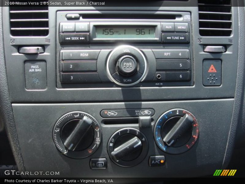 Super Black / Charcoal 2010 Nissan Versa 1.8 S Sedan