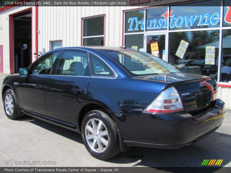 Dark Ink Blue Metallic / Medium Light Stone 2008 Ford Taurus SEL AWD