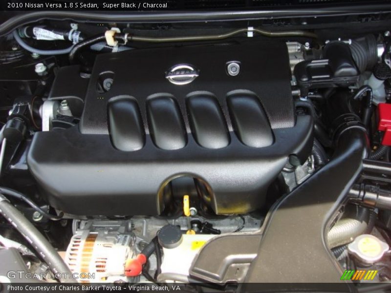 Super Black / Charcoal 2010 Nissan Versa 1.8 S Sedan